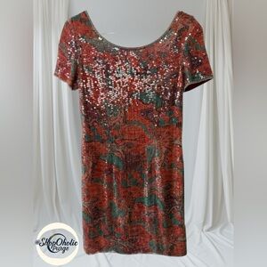 Styleworks Sequin Dress Size 12 cute dress multi-color sparkle festive